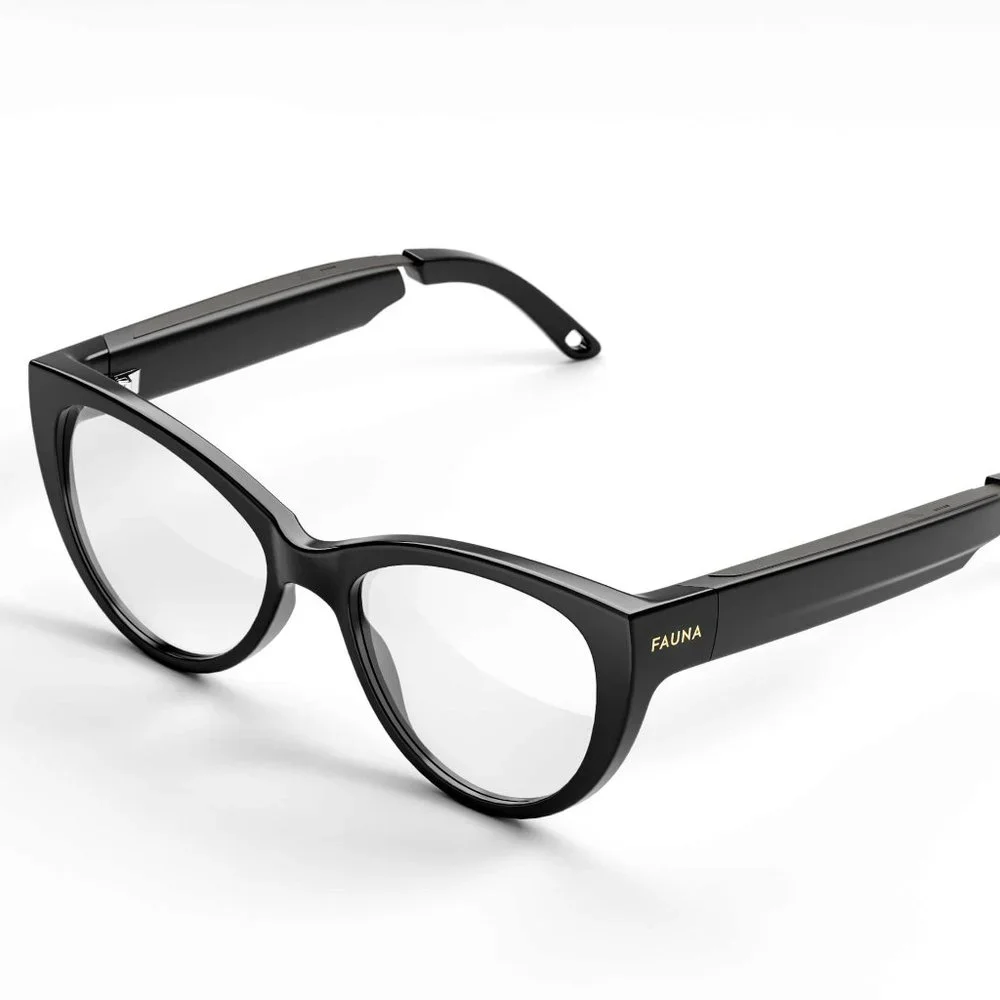 FAUNA Bluetooth Audio Smart Glasses with Blue Light Filter Lenses NWT